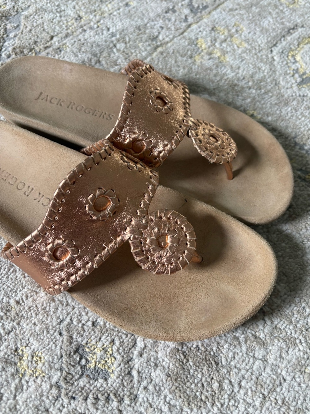 Jack Rogers Jacks Comfort Sandals in Rose Gold size 8.5 - Picture 5 of 8